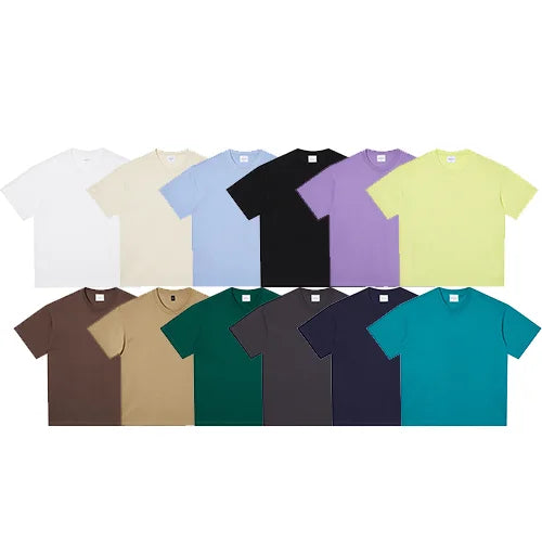 Streetwear 300GSM Heavyweight Oversized Cotton T-Shirt - Drop Shoulder Round Neck Unisex Tee Customizable