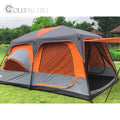 Large Luxury Double Layer Family Camping Tent 2 Rooms with 1 Living Room Waterproof for Outdoor Use 6-10 Persons