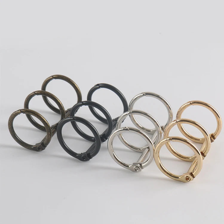 Gold/silver Metal Binder 3 Rings Loose Leaf Binder for Planner