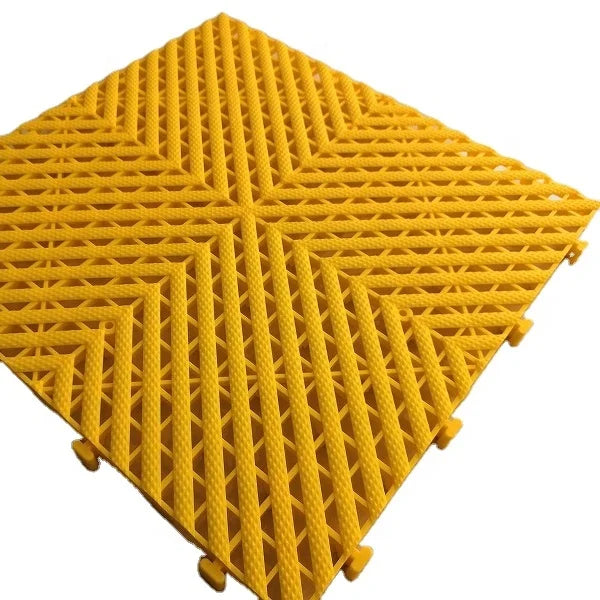 PP Interlocking 20mm Garage Floor Tiles for Car Wash Drain Mat Grating for Sports Venues and Hotels 3D Model Design Capable