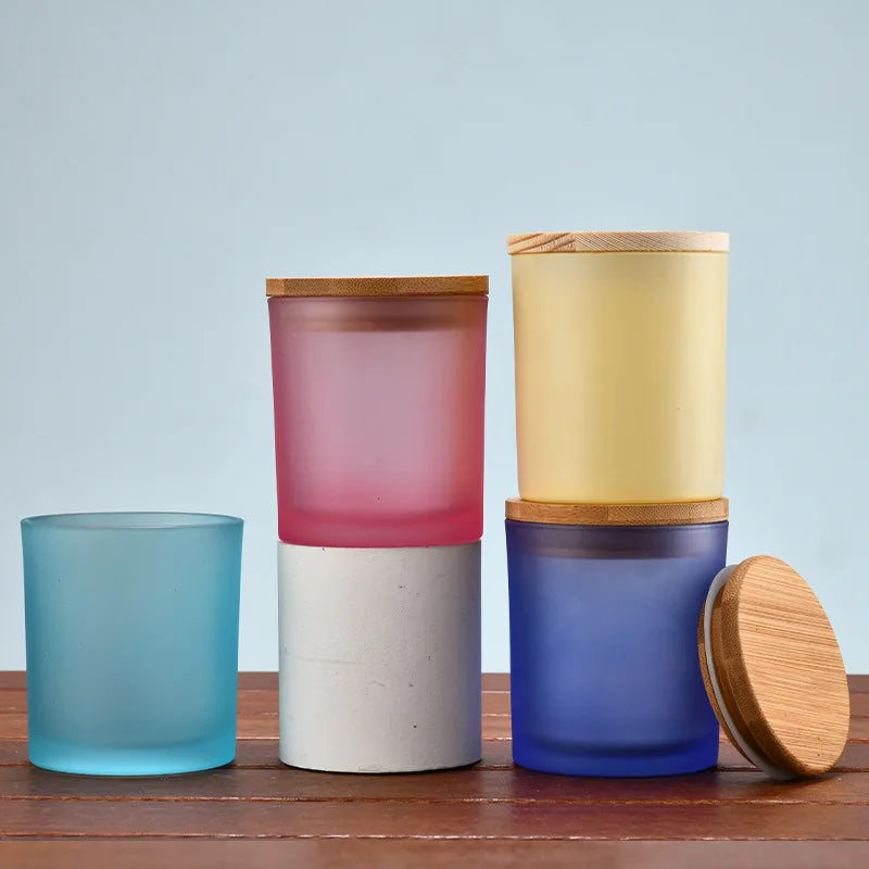 Wholesale Custom Cement Empty Luxury Glass Candle Jars for Candles Making