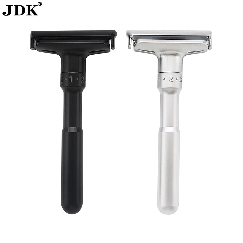 Facial Shaving Safety Razor Adjustable Shaving Razor Metal Handle Single Blade Shaver Double Edge Razor