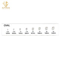 Diamond Dealer Tools Ring Size Reference Gemstone Chart Cubic Zirconia Oval  Cutting Master Set Sample for Customized Jewelry