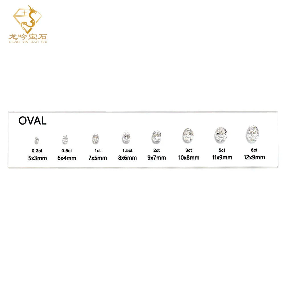 Diamond Dealer Tools Ring Size Reference Gemstone Chart Cubic Zirconia Oval  Cutting Master Set Sample for Customized Jewelry
