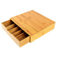 Modern Design Glossy Bamboo Drawer-Style Coffee Capsule Tea Storage Boxes Folding Feature Rectangular Shape 1-3L Capacity