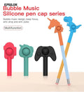 Push Bubble Reliver Stress Toys Pencil Topper Fidget Toys Silicone Children Adult Sensory Toys Pencil Topper unicorn Pen Cap