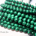 Wholesale Natural 4mm & 6mm & 8mm & 10 mm & 12 mm Malachite Smooth Round Beads for Jewelry DIY Making Gift