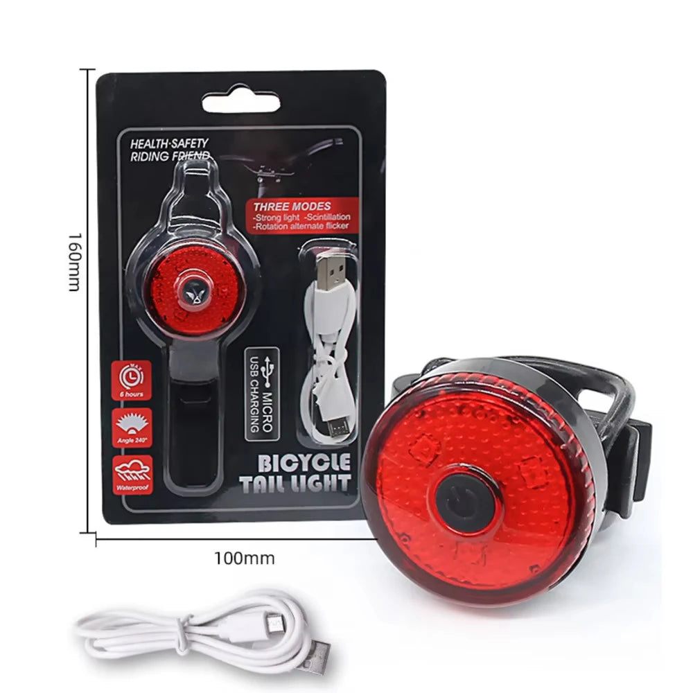Mini LED Bicycle Tail Light Usb Chargeable Bike Rear Lights IPX4 Waterproof Safety Warning Cycling Light Helmet Lamps