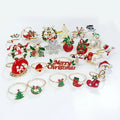 Christmas Metal Napkin Rings Elk Wreath Christmas Tree Snowflake Napkin Ring Napkin Button Table Decoration