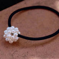 4mm Natural Freshwater Pearl Small Snowball Wrap Bracelet Gold Dual-Use Headband for Girls Vintage Style Jewelry Anniversary