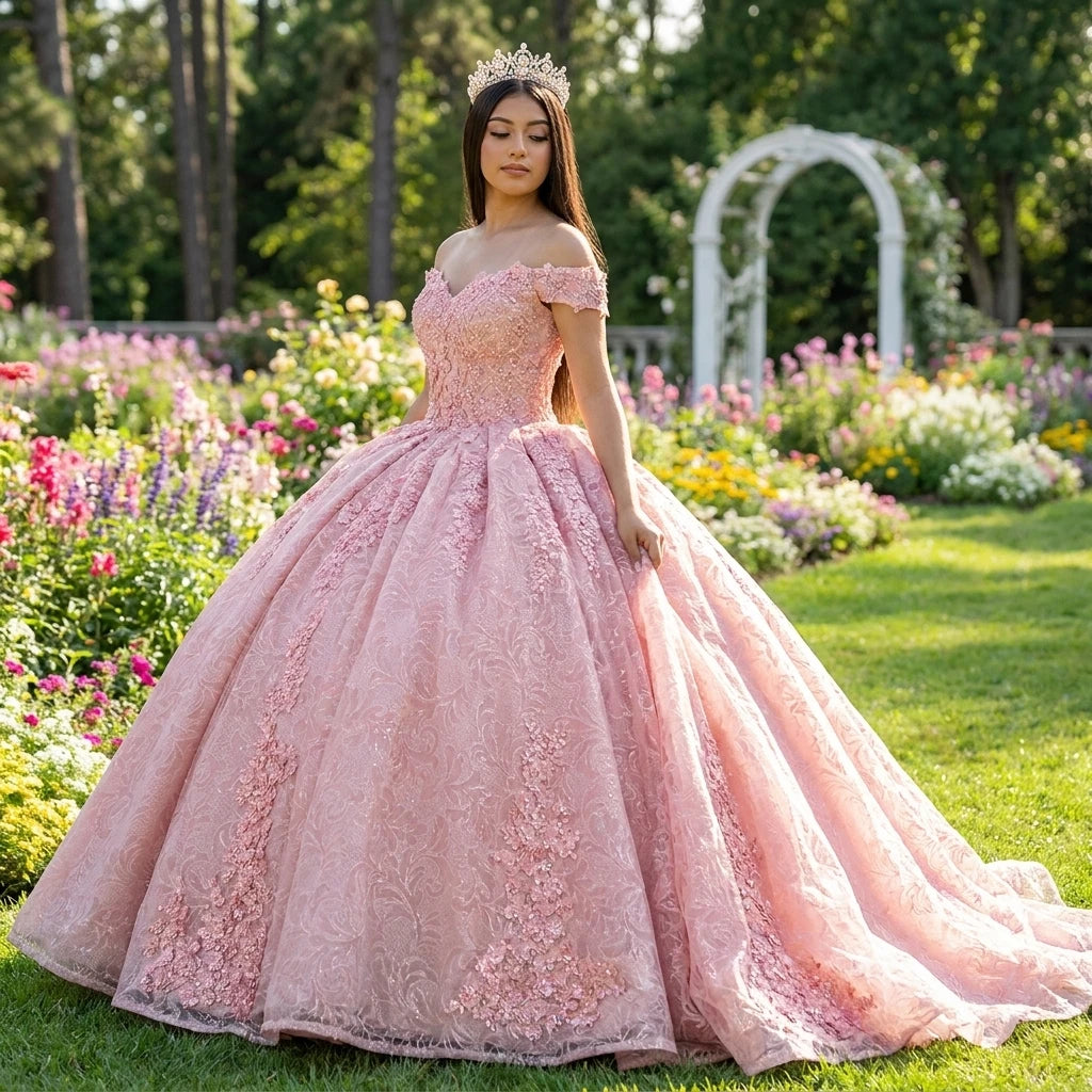 7576 New Pink Banquet Temperament Long French Princess Dress Elegant Noble Evening Dress