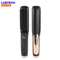 Top Selling Wireless USB Charge Hair Straightener PTC Ceramic Hot Air Brush Comb for Sale