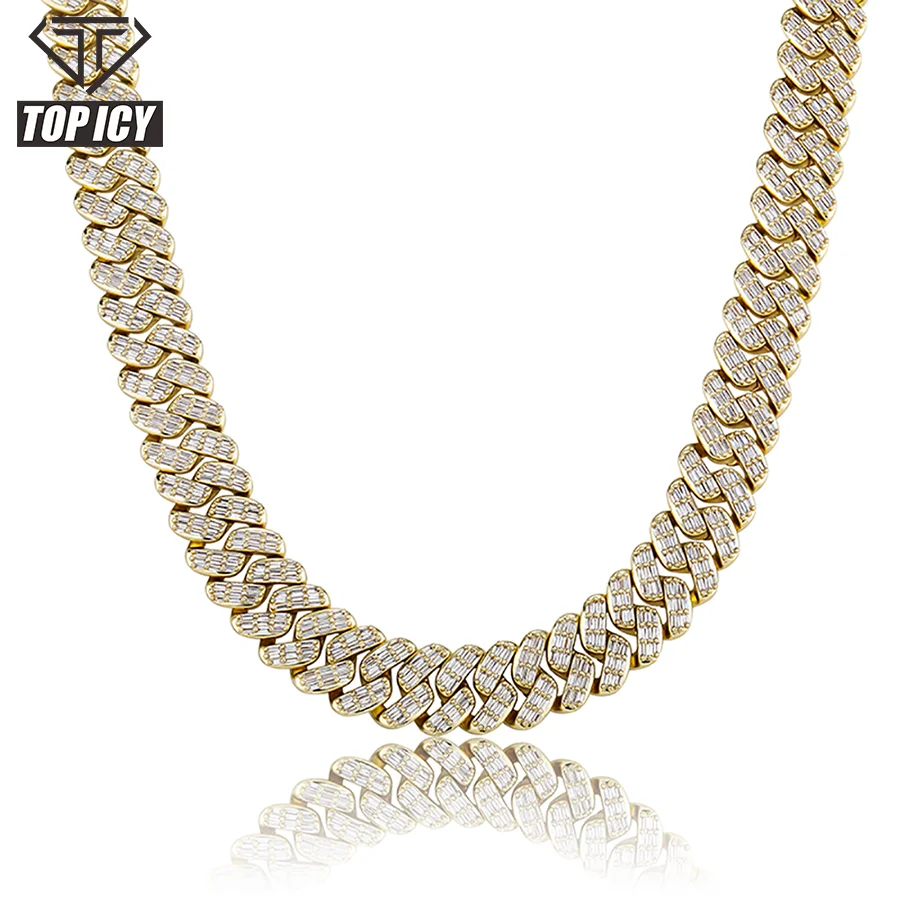 2021 Fashion Luxury 16mm Cuban Link Chain Iced Out Jewelry Cuban Bracelet