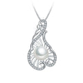 Sterling Silver Pearl Pendant Necklace Sets Fresh Water Pearls Sterling Silver S925 for Women Jewelry