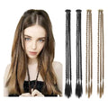 Alibaba 22" Long Synthetic Hairpieces Clip in Hair Extensions Front Side Bang Box Braided Ponytail Hair Extension for Girls