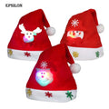 Epsilon Kids Adult LED Lighting Christmas Hat Santa Claus Reindeer Snowman Deer Xmas Gifts cap New Fashion Christmas Hats