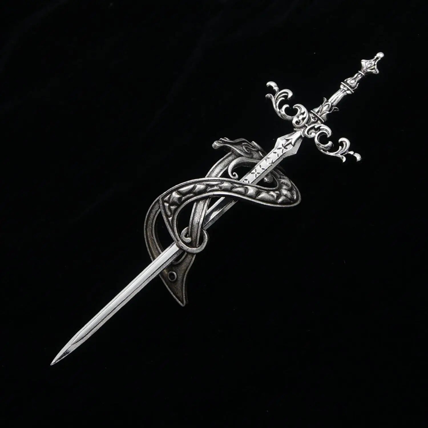 Vintage Punk Metal Viking Celtic Dragon Hairpin Snake Sword Hair Sticks for Women Hair Accessories