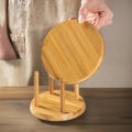 Natural Bamboo Baby Bottle Drying Rack Standing Type Kitchen Storage Multifunctional Insulation Pad