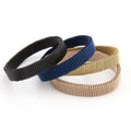 New Fashion Colorful Stainless Steel Elastic Stretch Mesh Bracelet for Men and Women