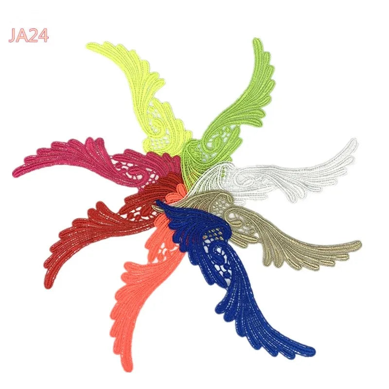 Multicolor Polyester Water Solute Decal Textile Accessories Embroidery  Lace Patch for DIY  Clothing and Dress Lace Applique