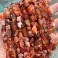 Wholesale Natural Raw Stones 8-10mm Irregular Freeform Rough Red Agate Stone Beads