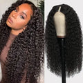 180% Density Brazilian Natural V Part Wig Human Hair Jerry CurlRaw Burmese Hair Glueless V Part Wig for Black Woman
