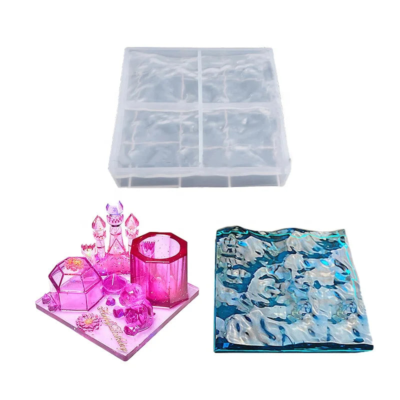 Popular Super Large Round Heart-Shaped Resin Silicone Decoration Plate Mold Base