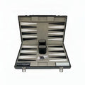 Luxury Chess Game Set with Chips Dices Dice Cups Travel Leather Professional Backgammon