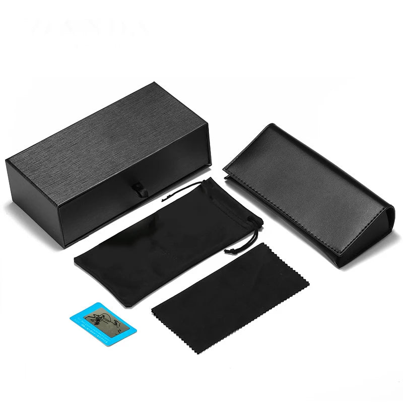 Wholesale Sunglasses Accessories Packing Set OEM PU Leather CE UV400 Certified Custom Logo Glasses Spectacle Packaging Bag Case