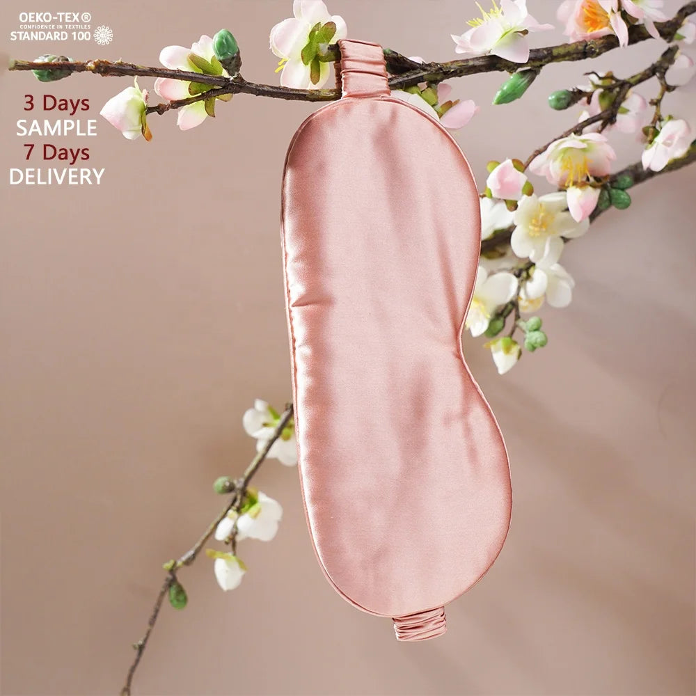 Wholesale 100% Pure Mulberry Silk Eyemask Customized Logo Private Label Eye Shade