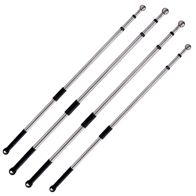 Stainless Steel Telescopic Hand Flagpole for Outdoor Activities Waving Flying Flags
