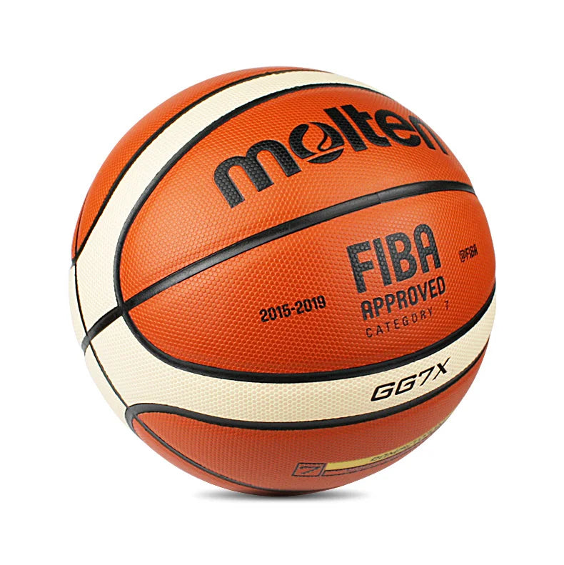 Official Custom Logo Size 7 Molten GG7X Basketball Fitness and Competition Use Made of Leather Basquetebol