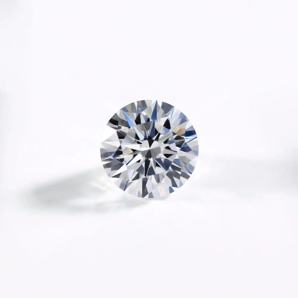 Customizable DIY Round Loose Lab Created Moissanite in DEF VVS Colors with Color Play/Fire for Bare Diamond Jewelry Making