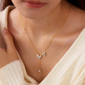 2025 New butterfly Tassel Necklace Fashion Stainless Steel Charm Necklace Ins Style Versatile and High-end Jewelry Gift Woman