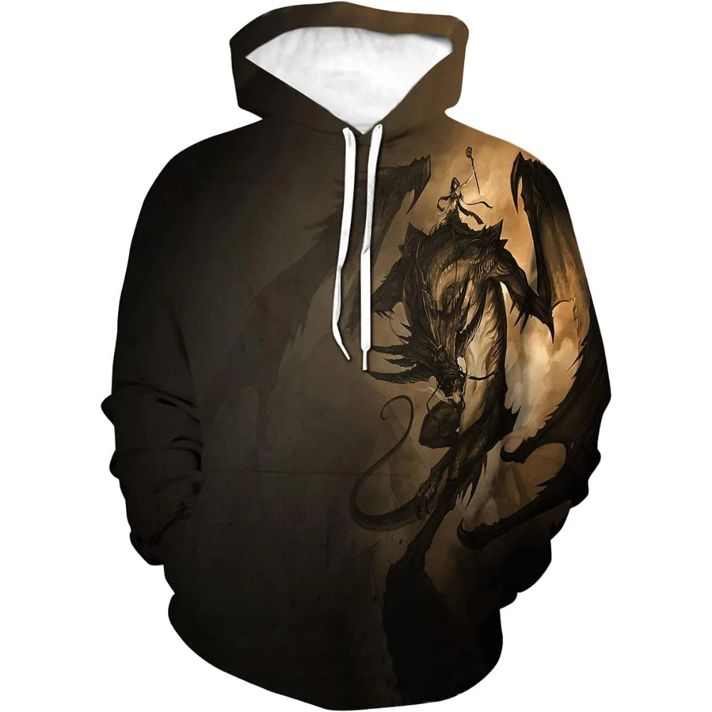 Fitspi Wholesale Custom Men's Hoodie 3d Print Cool Sweatshirt Pullover With Pocket