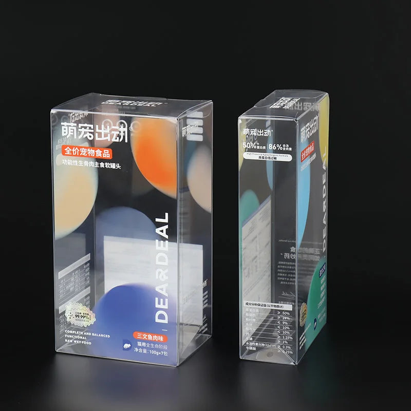 Custom clear PVC PET PP Coffee Cookie Food Plastic Packaging Box