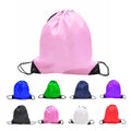 Wholesale Custom Logo Unisex Drawstring Backpack Waterproof Polyester Nylon Hiking Sport Gym Stylish Bulk Promotional Bags