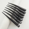 13cm Black Filigree Flower Metal Beak Clip Salon Hair Section Hairpins for Women Hairdressing Large Alligator Hair Clip