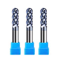CHAJANE Customizable Tungsten Cobalt Alloy Tin 4-Flute Ball Nose End Mill CNC Finishing Tool for Metal Cutting R0.5-R8 OEM