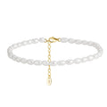RINNTIN SA38 New Arrival Fine Jewelry Anklets for Women 14K Gold Plated Freshwater Pearl Anklets for Women Sterling Silver