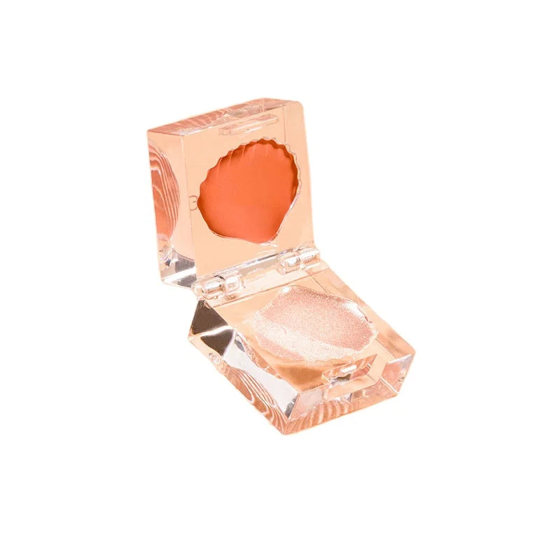 Small Ice Cube Shell Highlight Blush All-in-one Plate Rouge Nude Makeup Vitality Face Contouring Brightener