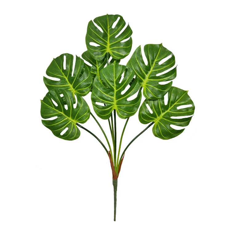 55cm/75cm/108cm Jungle Leaf Monstera LeavesArtificial Palm LeavesArtificial Leaves for Hawaiian Party Table Centerpiece Decor