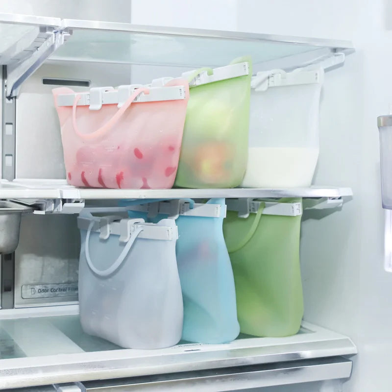 Kean Reusable Breastmilk Food Storage Bags Silicone Heat Resistant Custom Food Bag