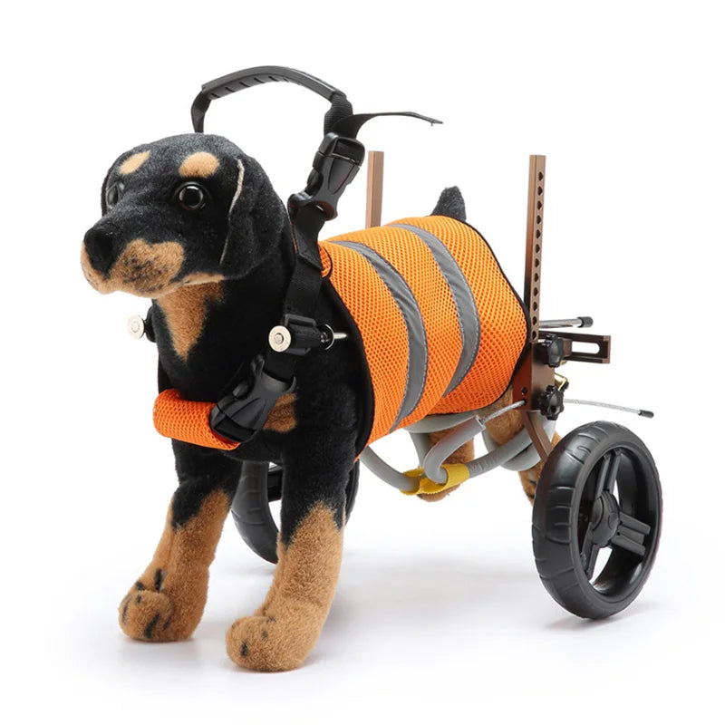 Stainless Steel Dog Harness Wheelchair Pet Rehabilitation Training Device for Disabled Hind Legs Stable Back Legs Support