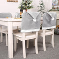 2026 Christmas Decoration Gray Nonwoven Chair Cover Decor Christmas Chair Slipcover
