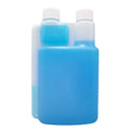 20 oz 600ml HDPE Flat Dual Chamber Plastic Squeeze Liquid Detergent Bottle Screw Cap Dosing Whisky/Brandy Tequila Screen Printed