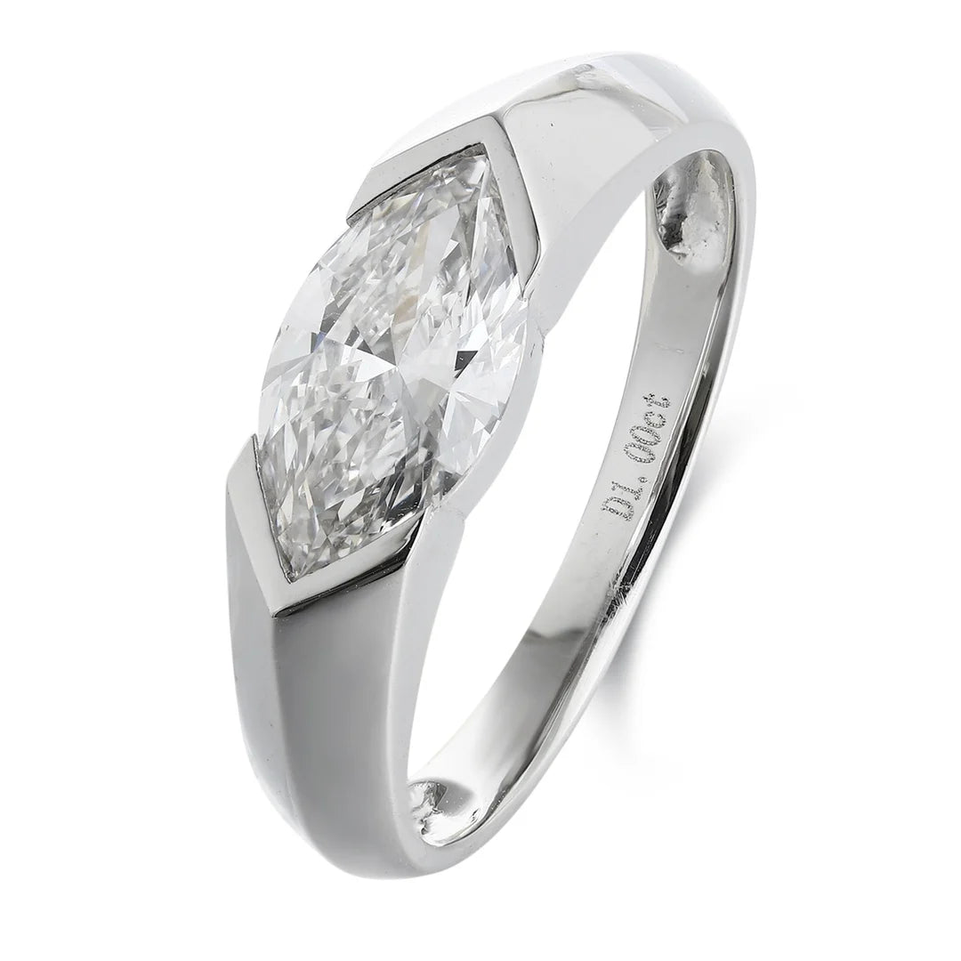 Factory Direct Supply VVS1 Lab Grown Diamond Engagement Ring Classic Platinum Wedding Band with Diamond for Parties