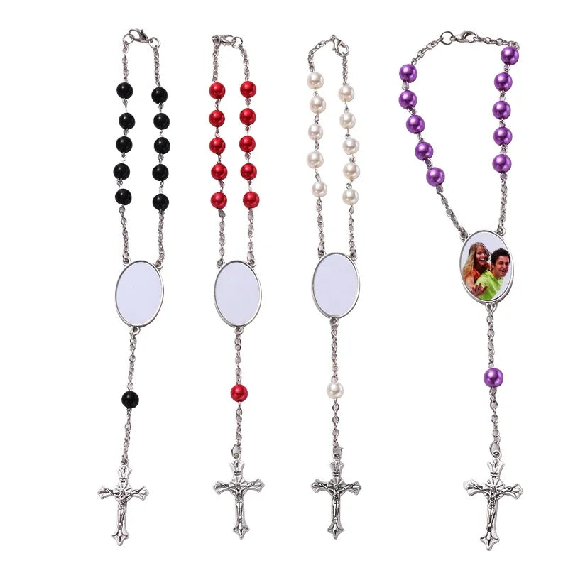 Fashion DIY Bracelet Prayer Beads Jewelry Sublimation Rosary Bracelet