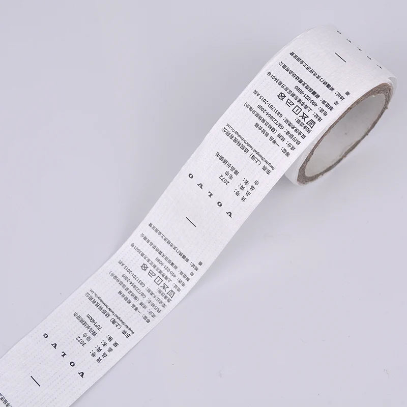 Supplier Wholesale Clothing Labels Custom Washing Care Labels Printing Tag Labels Roll