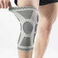 Wholesale Kunli Knee Support Brace With Two Spring Support Side Stabilizers and Silicone Pads Knee Sports Protective Kneepads